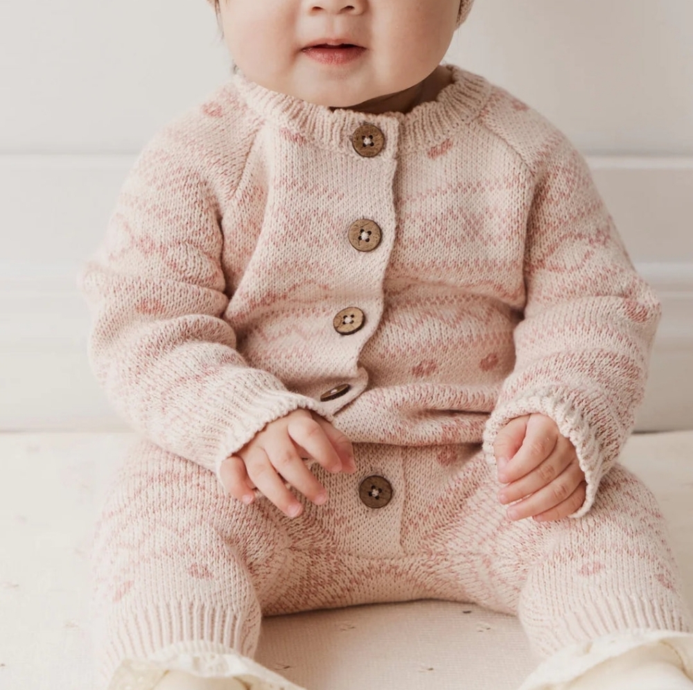 Millie Onepiece - Millie Fairisle Whisper Pink - 3Y